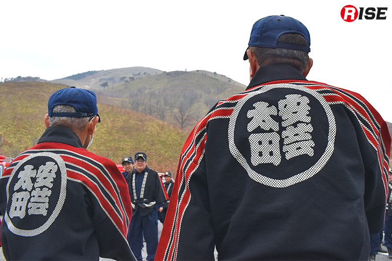 安芸太田町消防団が警戒活動を行う。